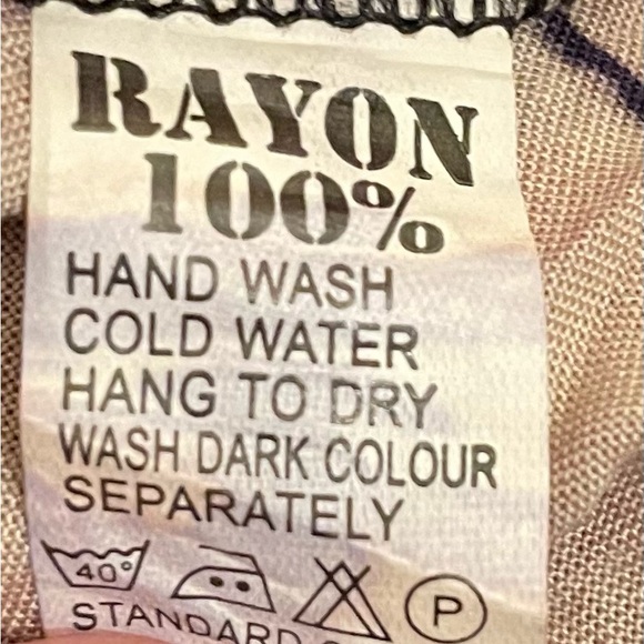 Rubyzaar by Sivana Tie Dye Navy and Beige Wrap Dress, Size S/M - Picture 7 of 7